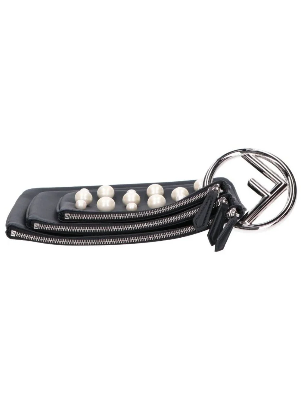 Fendi Pearl Studded Triplet Pouch Multi Clutch